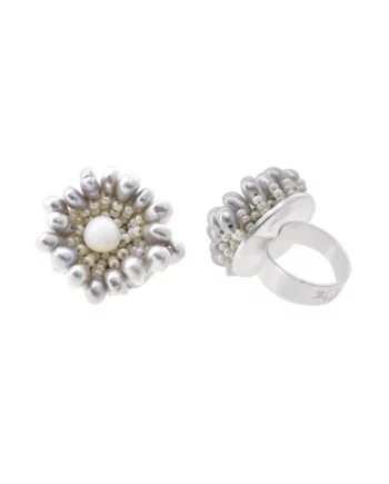 Ring PENELOPE Round Grey - ZIIO Jewels