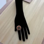 Ring PENELOPE Round Cornaline -Marqueterie- ZIIO Jewels