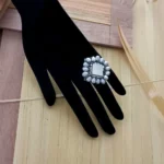 Ring PENELOPE Square Grey -marq-closeup-  ZIIO Jewels