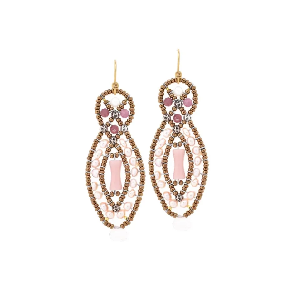 Earrings ASTRAEA THIN PINK - Ziio Jewels
