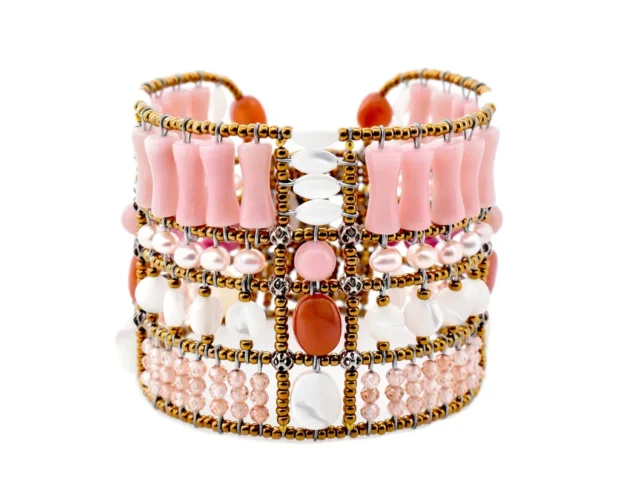 Bracelet-ASTRAEA -PINK-front- Ziio Jewels