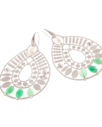 EARRINGS PAISLEY GREEN - Ziio Jewels