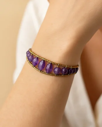 Bracciale DANCE Amethyst indossato - AI