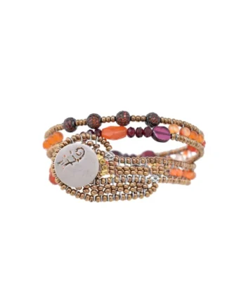 Bracelet Boa Maeve Orange Back - Ziio Jewels