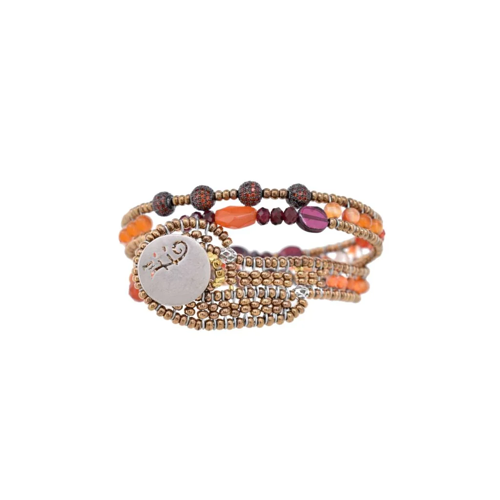 Bracelet Boa Maeve Orange Back - Ziio Jewels