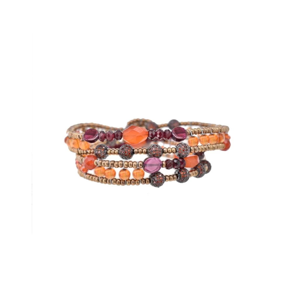 Bracelet Boa Maeve Orange Front - Ziio Jewels
