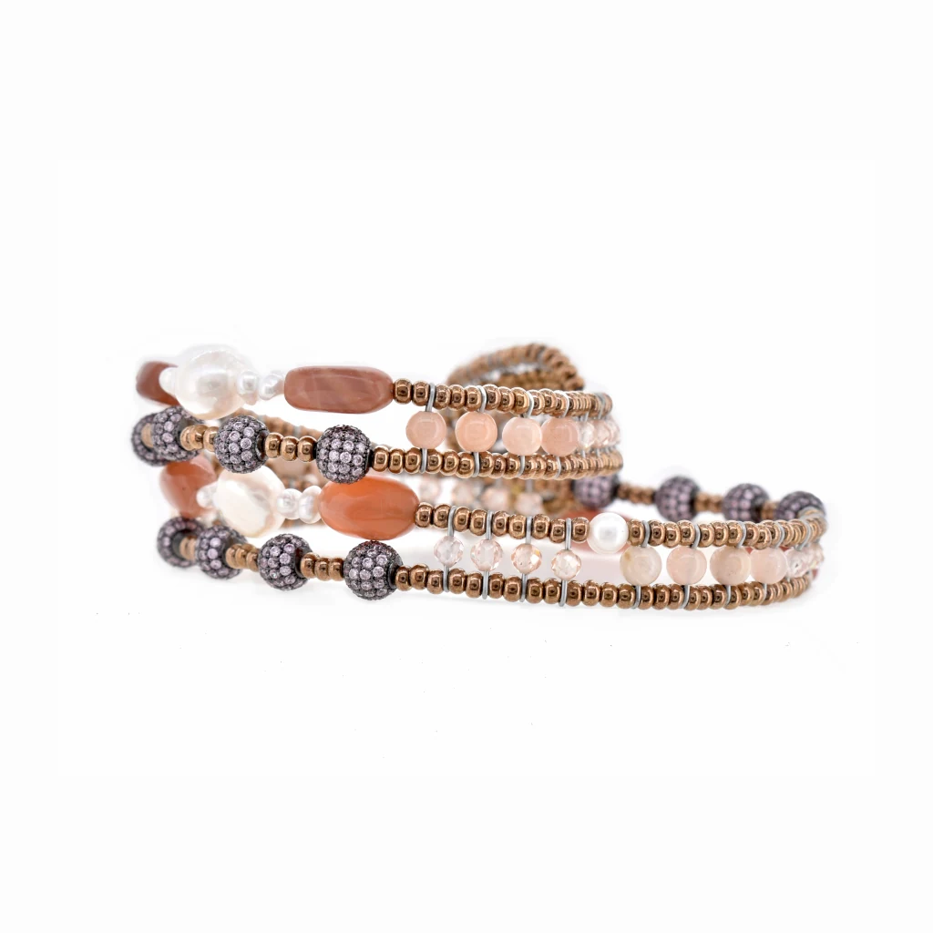 Bracelet MAEVE Boa White - front - Ziio Jewels