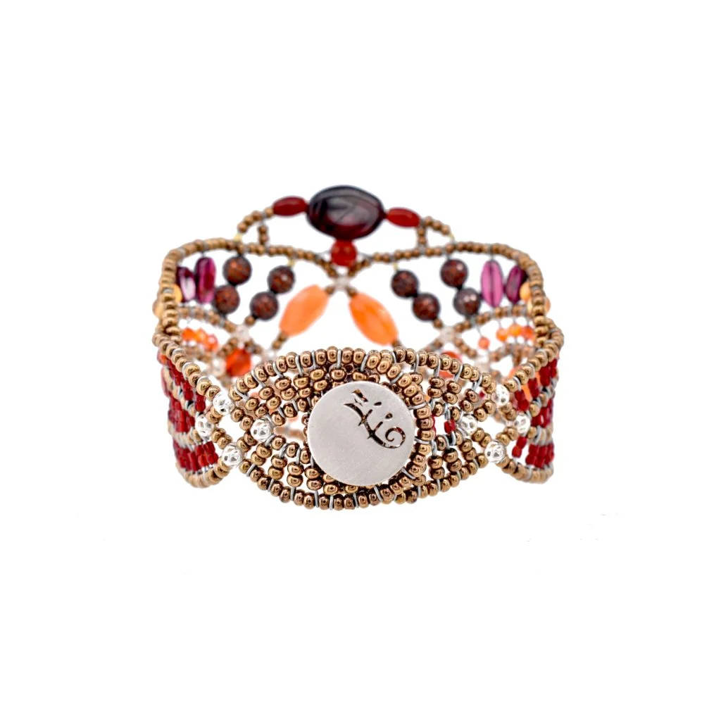 Bracelet Maeve Orange Back - Ziio Jewels