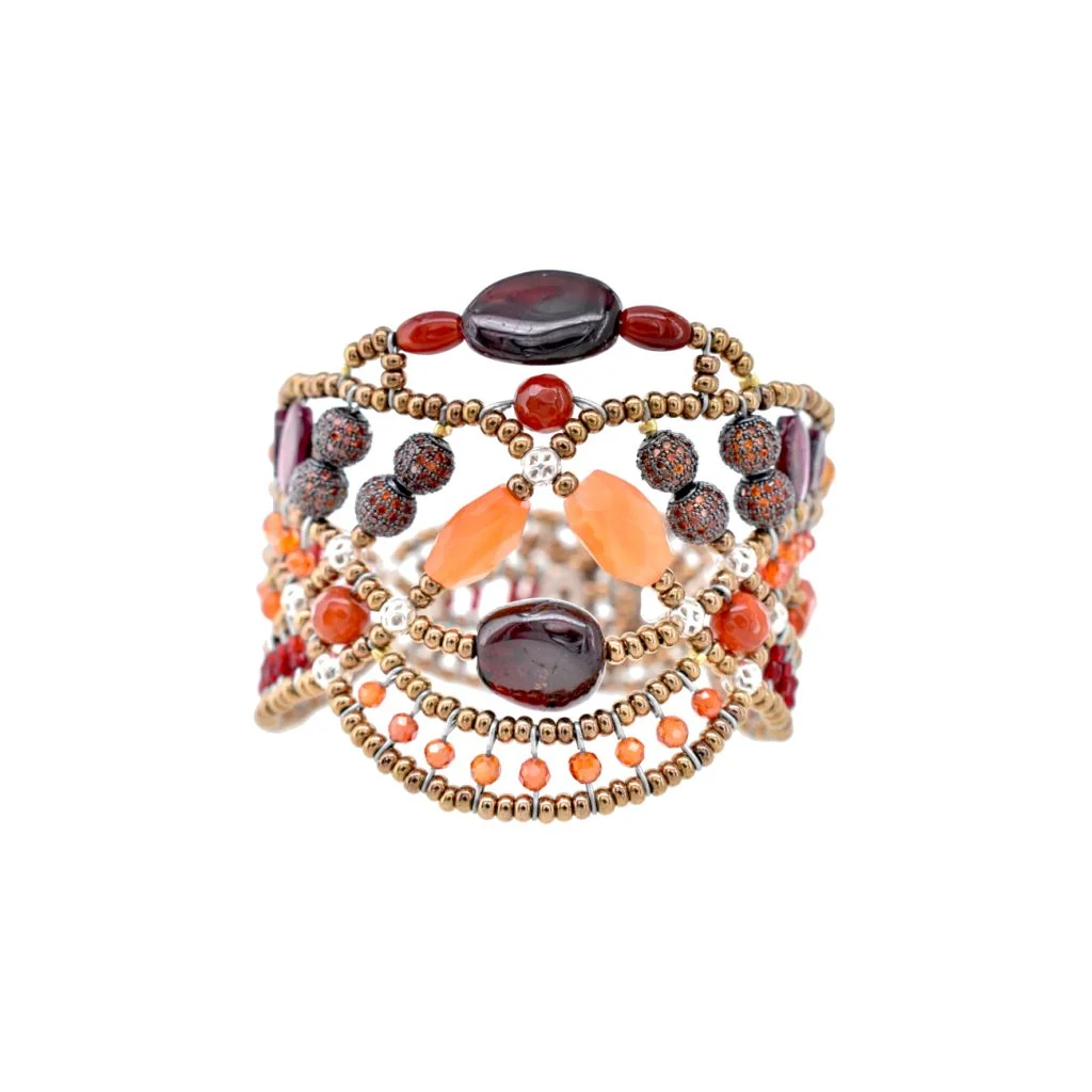 Bracelet Maeve Orange Front - Ziio Jewels