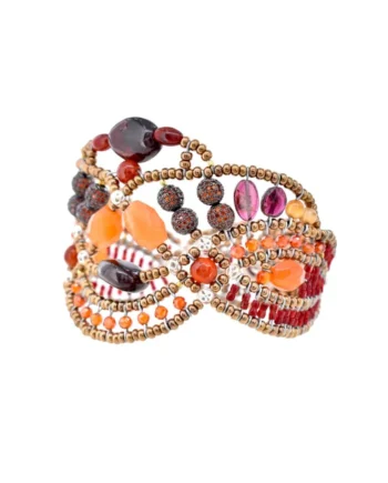 Maeve Orange Bracelet - Side | Ziio Jewels