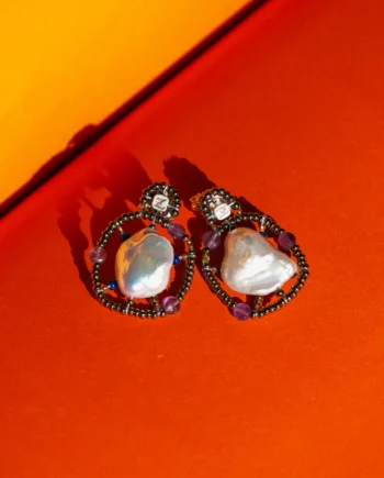 Earrings baroque small kyanite - Ziio Jewels