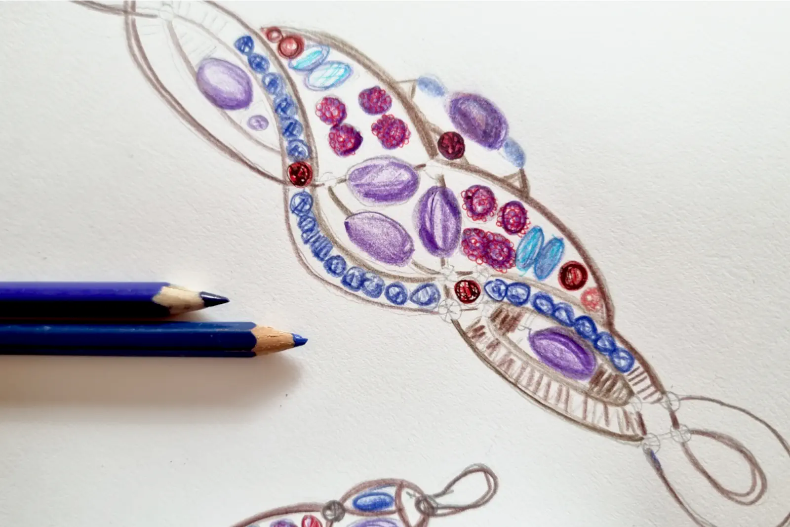 Maeve inspiration Ziio — design sketch in purple