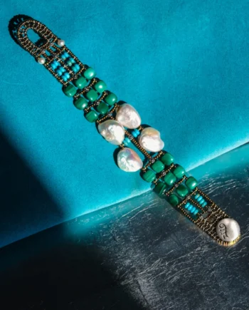 Bracelet baroque green - Ziio Jewels