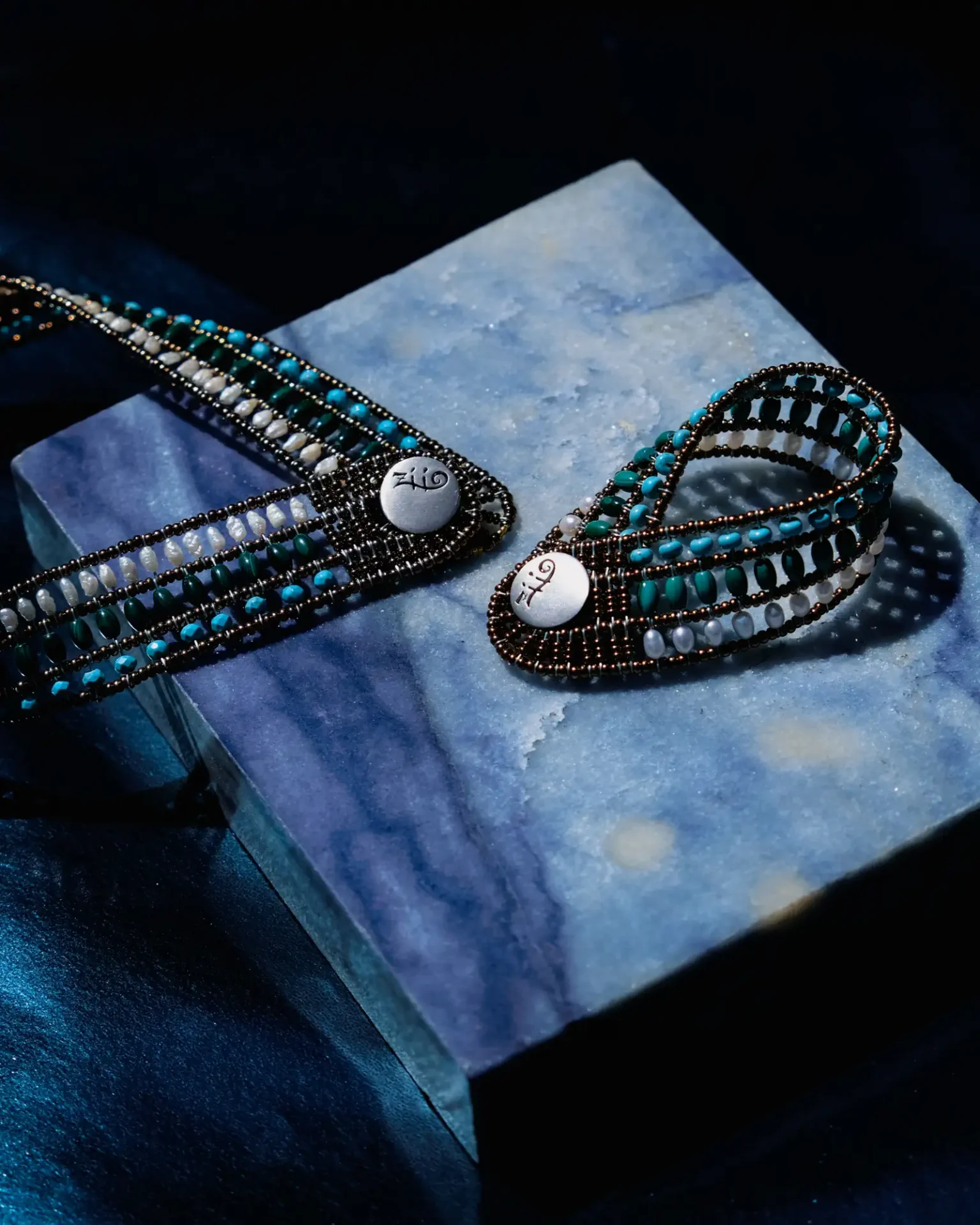 Bracelet and Chocker ONE Green -Ziio Jewels