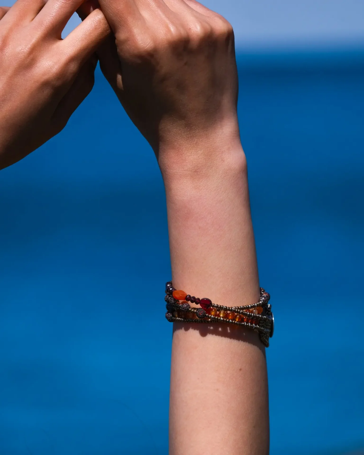 Maeve Orange Bracelet Boa | Ziio Jewels