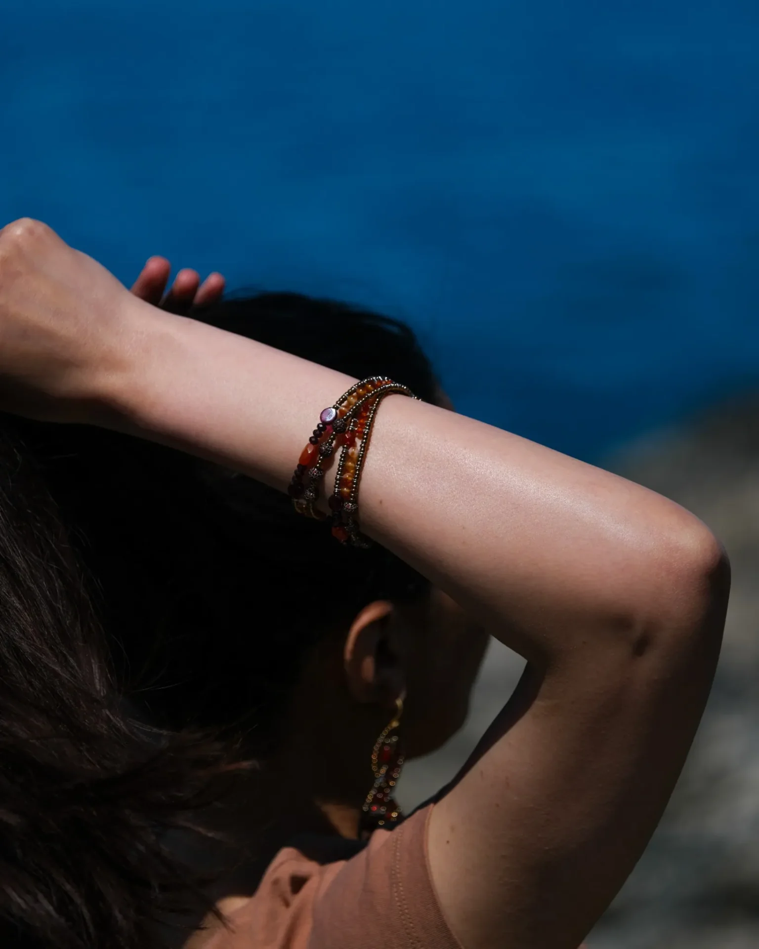 Maeve Orange Bracelet Boa | Ziio Jewels