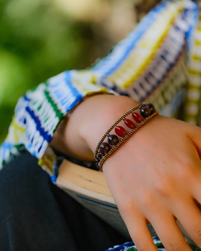 Bracelet DANCE Garnet - Ind1 - Ziio Jewels