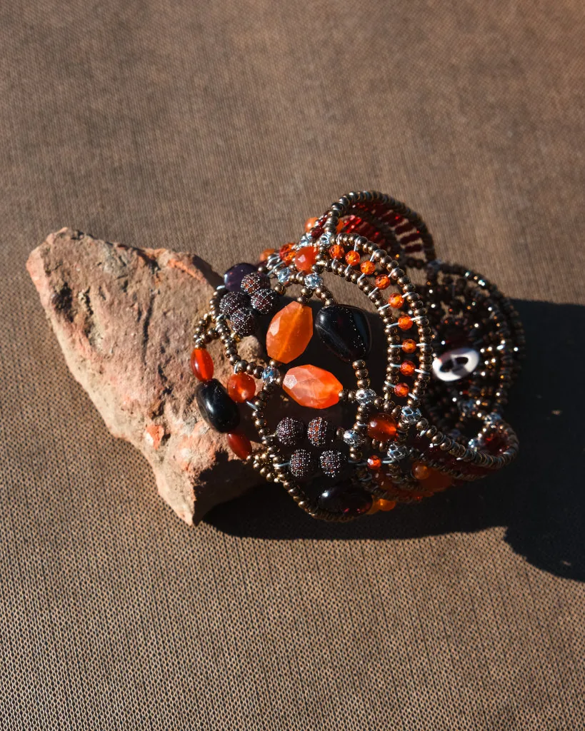 Bracelet Maeve Orange on stone - Ziio Jewels