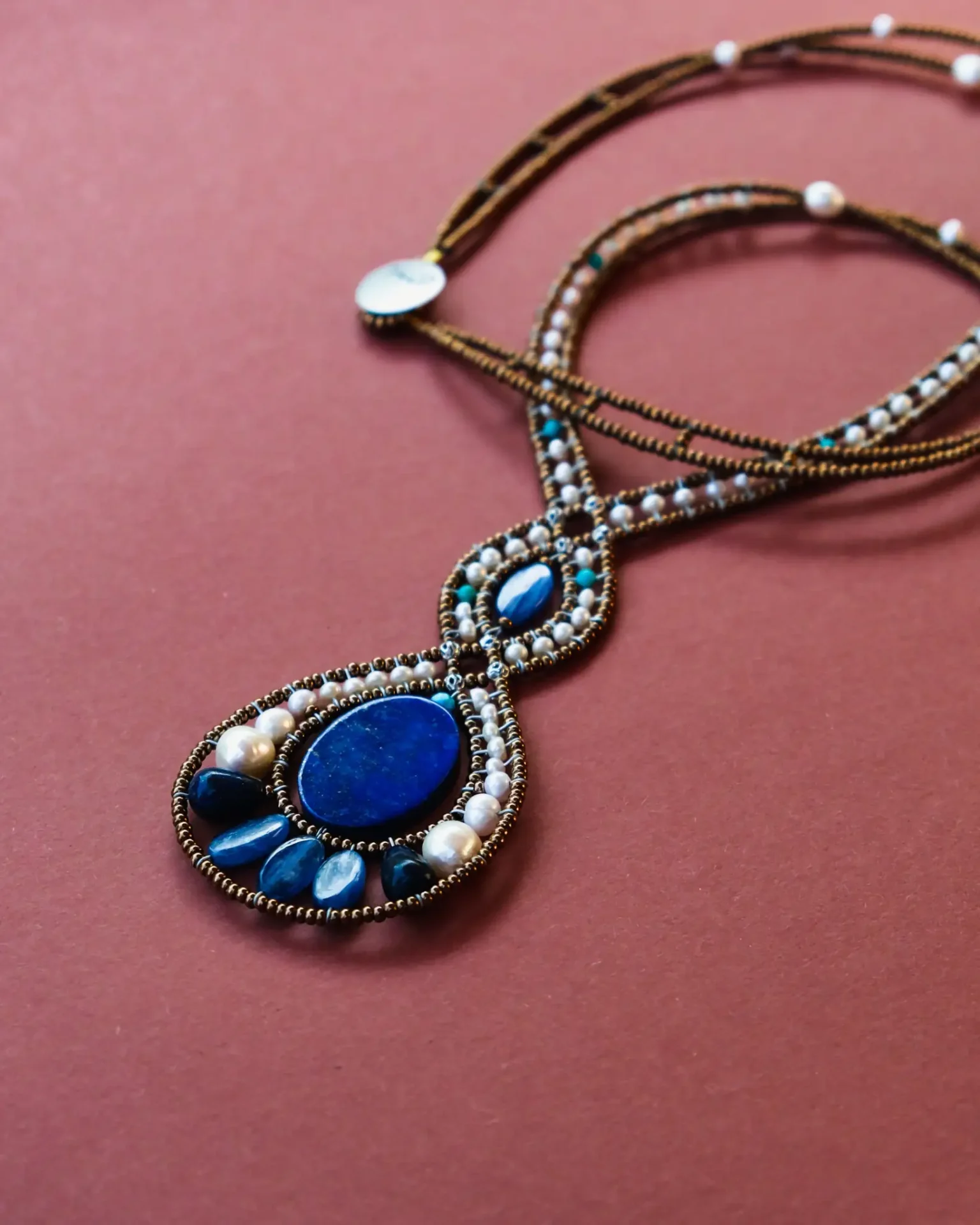 Necklace Infinite Sun Lapis - Ziio Jewels