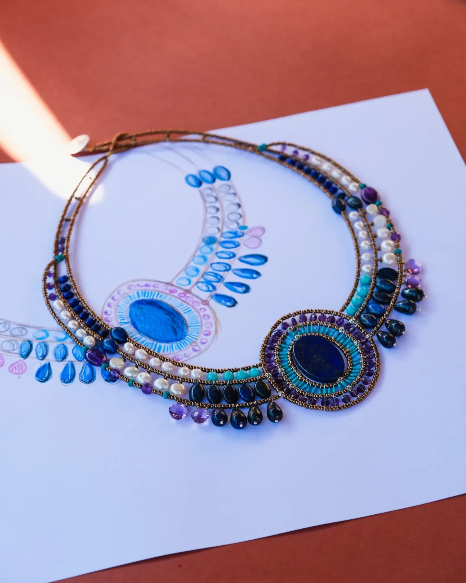 SUN Lapis necklace by Ziio