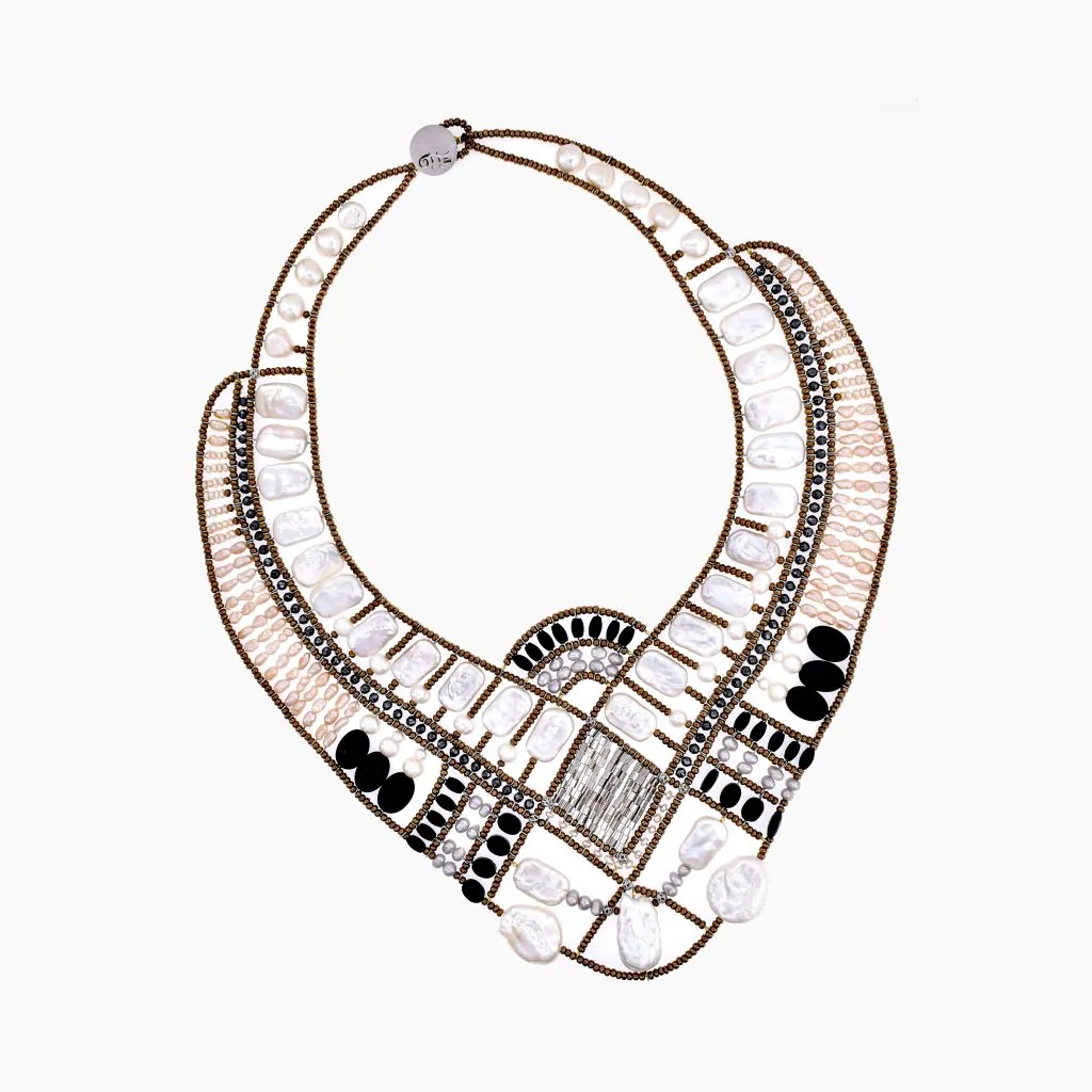 Necklace MAI Black White - Ziio Jewels - no glass